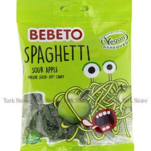 Bebeto Spaghetti Sour Apple Candy Jelibon 80 gr