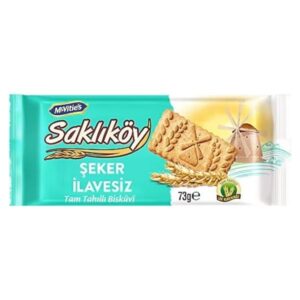 Saklıköy Şeker İlavesiz Tam Tahıllı Bisküvi 73 g